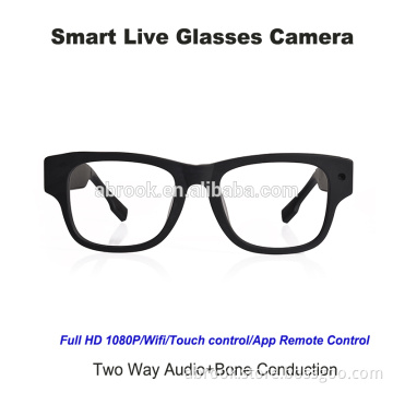 Innovation smart live 1080p full hd wifi spy glass camera hidden sport two way Audio+Bone Conduction